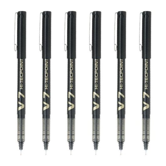 Penna Roller Pilot V7 Hi-tecpoint Punta Fine 0.7 mm Nero