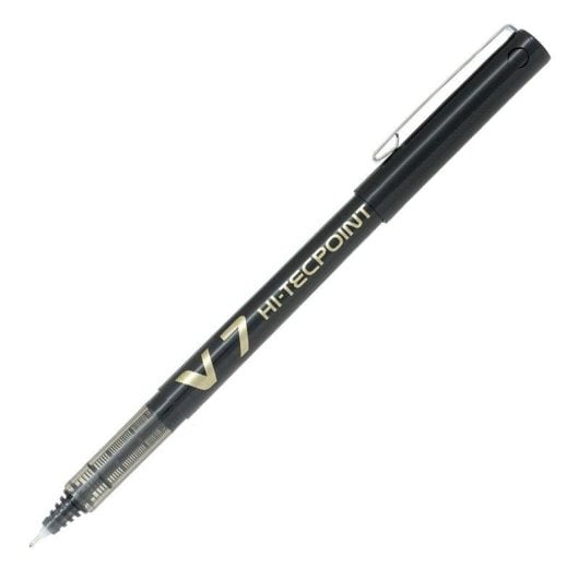 Penna Roller Pilot V7 Hi-tecpoint Punta Fine 0.7 mm Nero