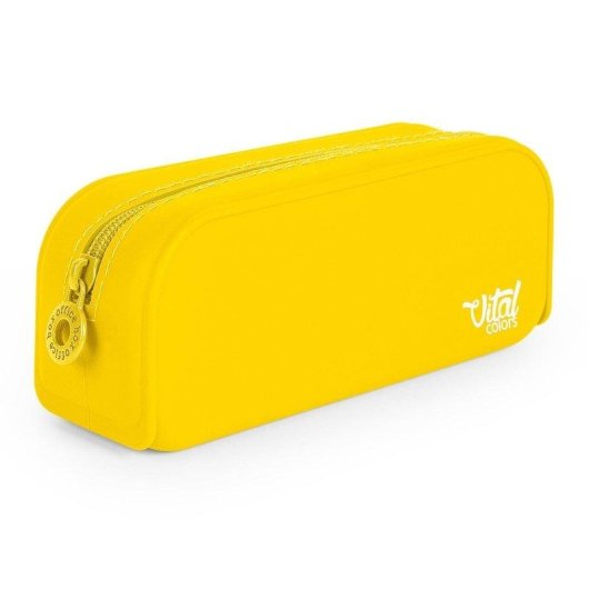 Astuccio Scolastico in Silicone Vital Colors Tocco Morbido Giallo