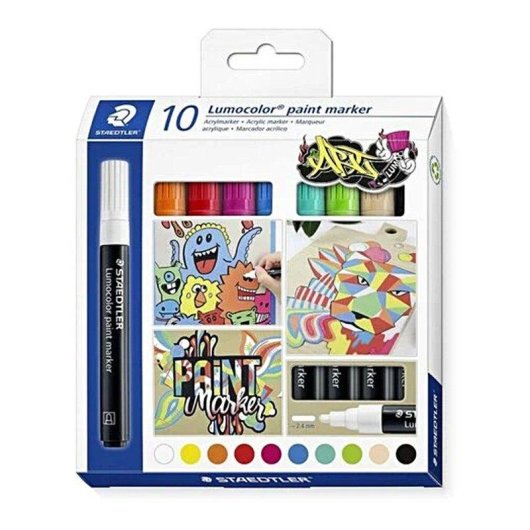 Rotulador Staedtler Lumocolor Traço 2.4 mm Caixa 10 Unidades