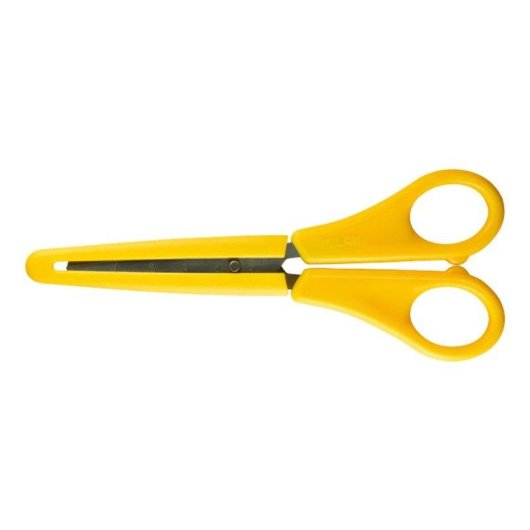Forbici Scolari Milan 14.7 cm Punta Tonda con Custodia Gialla