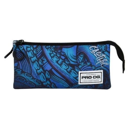 Prodg Caothic - Astuccio Scolare Triplo Porta-Tutto Blu