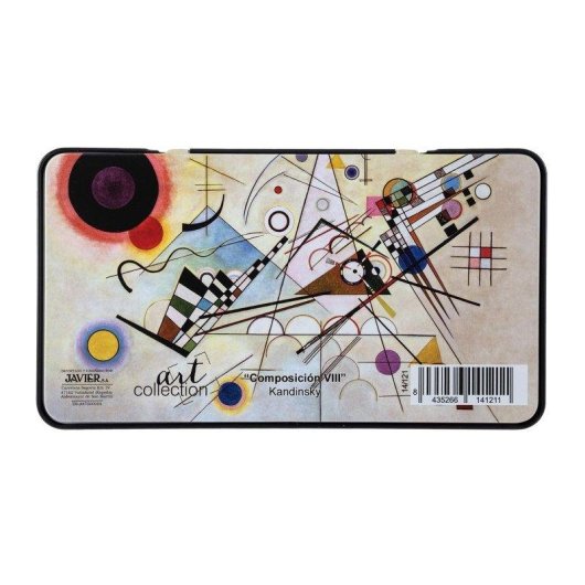 Caja Metálica con 12 Lápices de Doble Punta Javier Kandinski