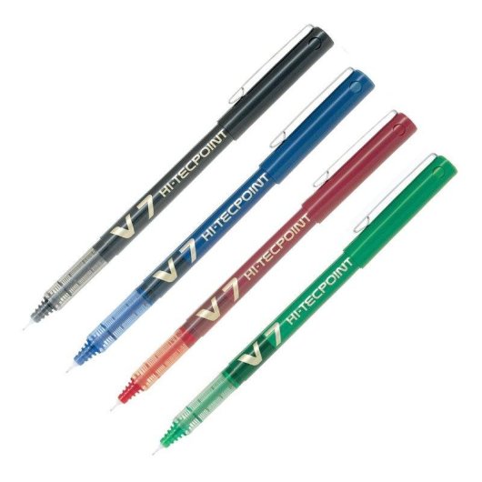 Penna Roller Pilot V7 Hi-tecpoint 0.7 mm Verde Set di 6