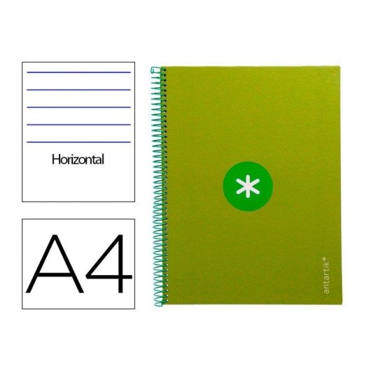 Quaderno A4 Antartik Spiral Copertina Rigida Verde