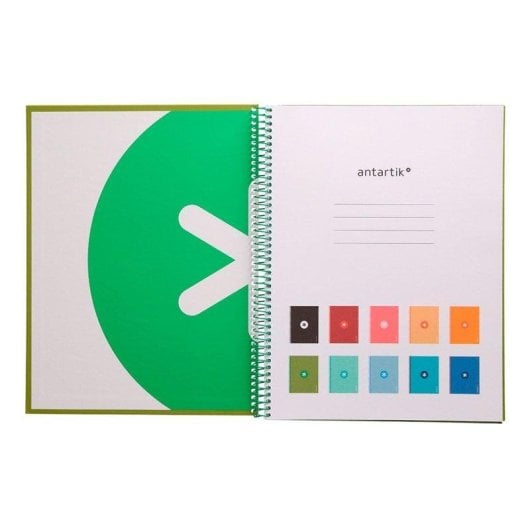 Quaderno A4 Antartik Spiral Copertina Rigida Verde