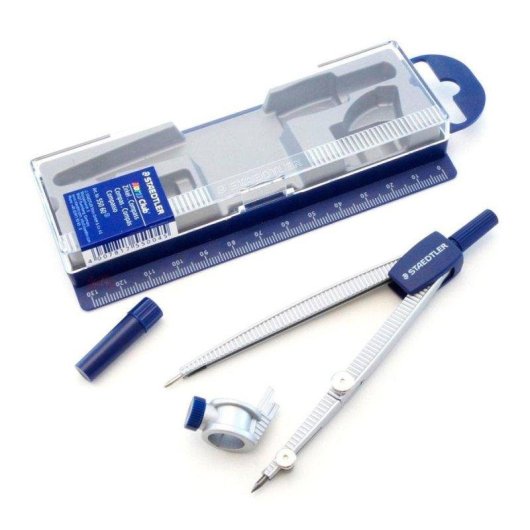 Compás de Precisão Staedtler Noris com Tubo de Minas e Adaptador Universal