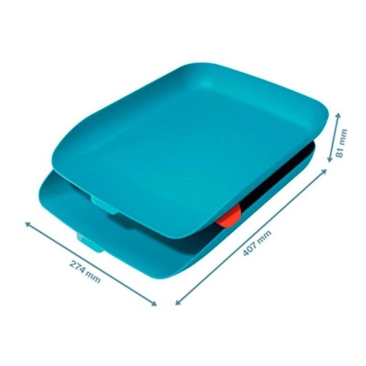 Set de 2 Bandejas Porta Documentos Leitz Cosy A4 Azul