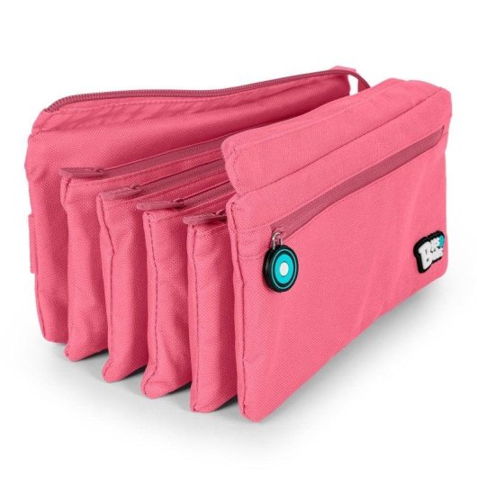 Estuche Portatodo Cuádruple Grafoplás Bits Bobs Rosa Claro