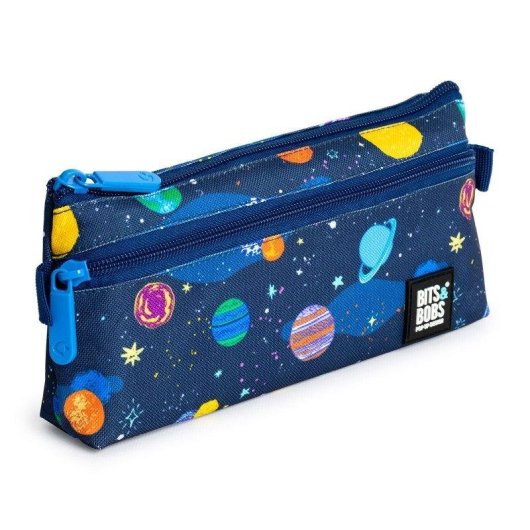 Estuche Portatodo Plano Grafoplas Bits Bobs Design 2 Cremalleras 23x10 cm