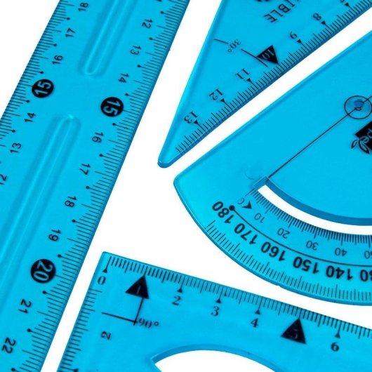 Set di Geometria 4 Pezzi Plastica Flessibile Liderpapel