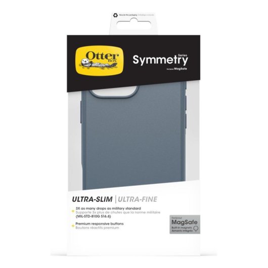Funda para móvil OtterBox Symmetry Series Cover policarbonato azul para iPhone 16 Pro Max