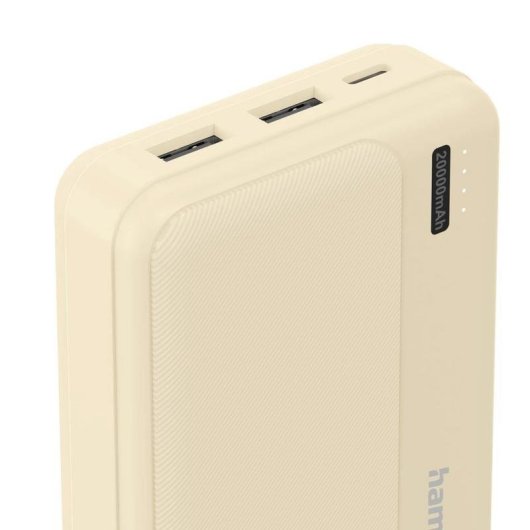 Externer Akku Hama Pocket 20 20000 mAh Lithium-Polymer Sand