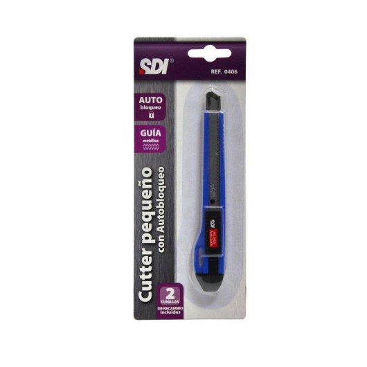 Taglierino SDI Ingenuity Autobloccante 9 mm Blu