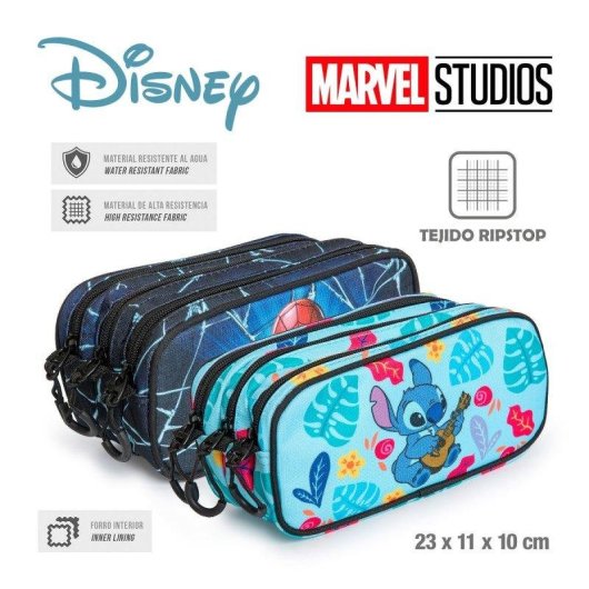 Estuche Escolar Triple Spiderman Maximum + Pack Material Escolar 36 Piezas