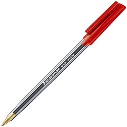 Staedtler Stick 430 - Penna a Sfera Punta Media Rossa
