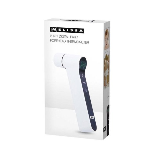 Termómetro Melissa 16690071 Digital de Oído y Frente Blanco