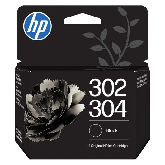 HP 302/304 Cartucho de Tinta Original Negro Compatible con Impresoras DeskJet ENVY y OfficeJet