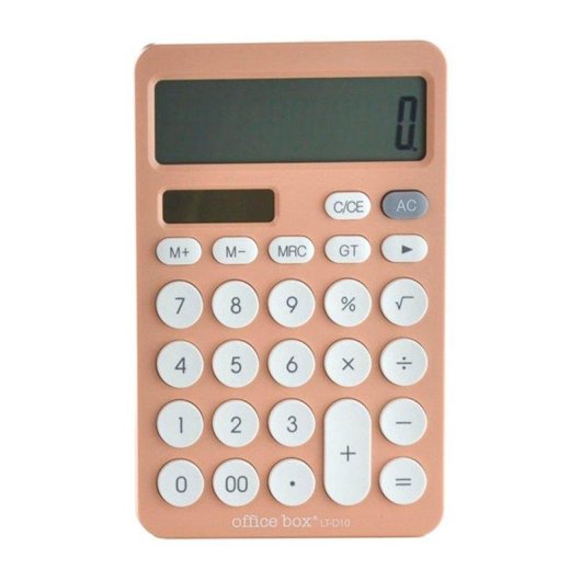 Calcolatrice da scrivania Officebox 12 cifre schermo XL rosa