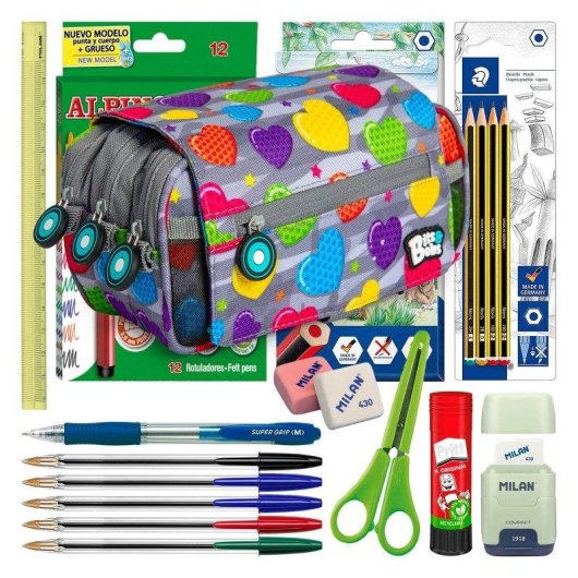 Estuche Escolar Triple Grafoplás con Material Incluido ColePack