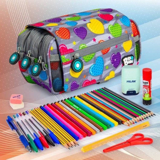 Estuche Escolar Triple Grafoplás con Material Incluido ColePack