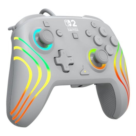 Mando Turtle Beach Afterglow Wave Gris RGB con cable para Nintendo Switch 2