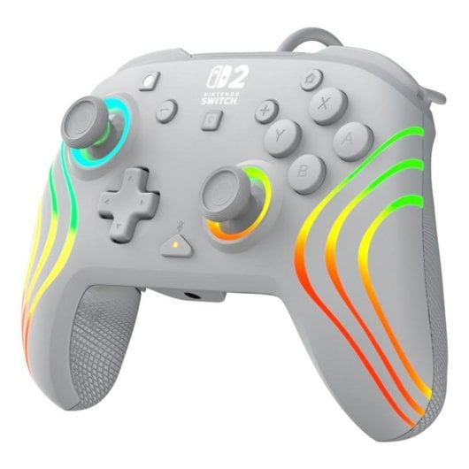 Mando Turtle Beach Afterglow Wave Gris RGB con cable para Nintendo Switch 2