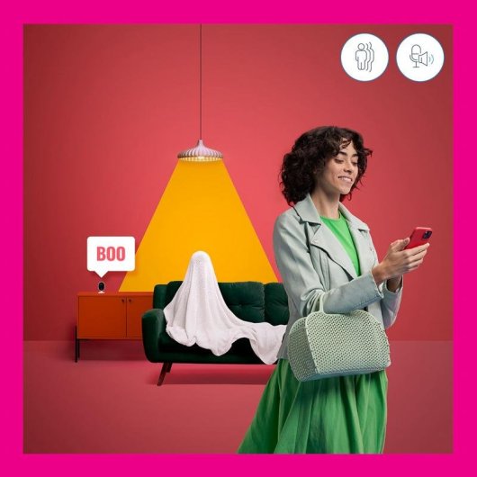 WiZ Intelligentes Beleuchtungsset Kamera Innenraum + 3 RGB Bluetooth Glühbirnen Weiß