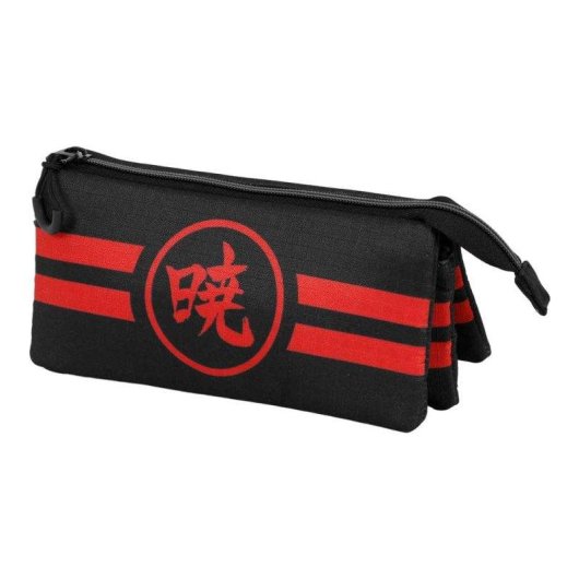 Estuche escolar portatodo triple Karactermania Naruto Akatsuki 23 x 11 x 7 cm