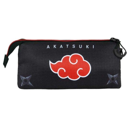 Estuche escolar portatodo triple Karactermania Naruto Akatsuki 23 x 11 x 7 cm