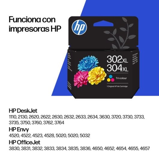 Cartucho de Tinta Original HP 302/304XL Tricolor
