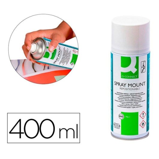 Adhesivo Reposicionable en Spray Q-Connect 400 ml