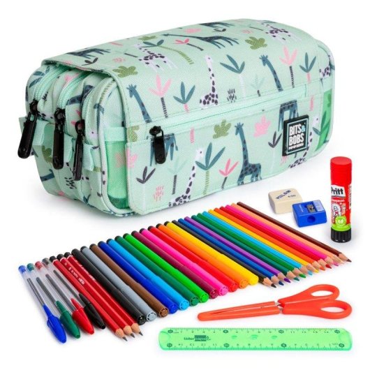 Estuche Triple ColePack EcoDesign con Material Escolar Incluido Jungle