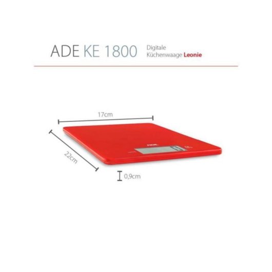 Báscula electrónica de cocina ADE KE 1800-1 5 kg Roja