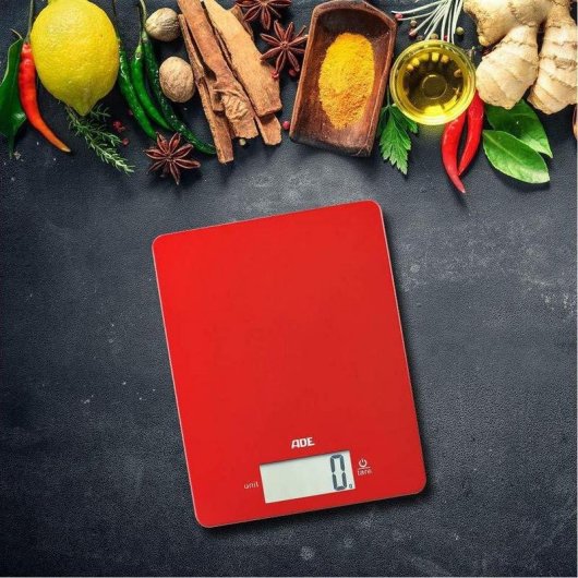 Báscula electrónica de cocina ADE KE 1800-1 5 kg Roja