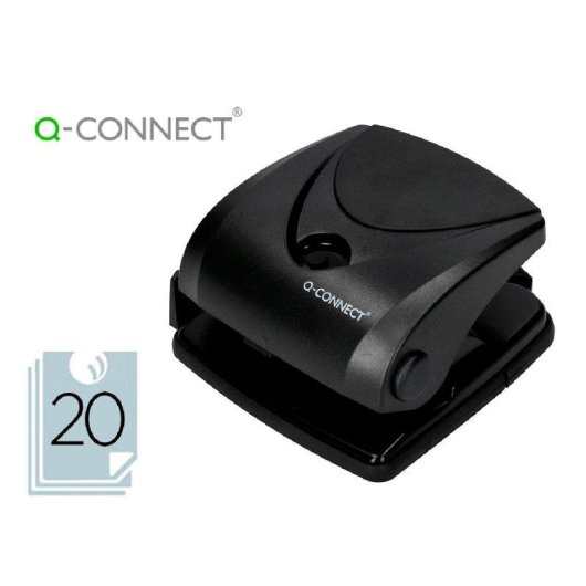 Taladrador Q-Connect KF01234 Negro Abertura 2 mm Capacidad 20 Hojas
