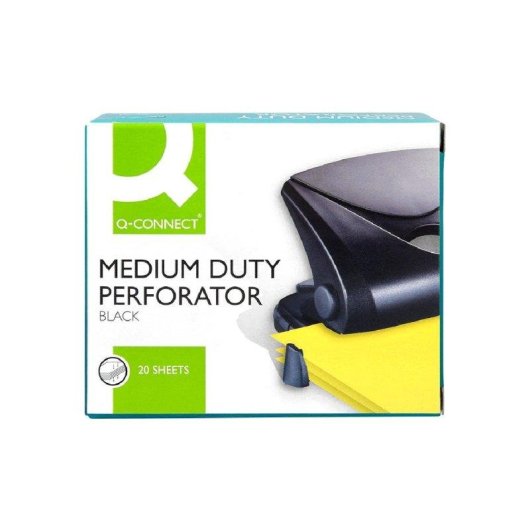 Taladrador Q-Connect KF01234 Negro Abertura 2 mm Capacidad 20 Hojas