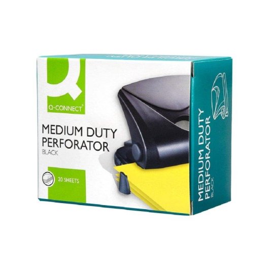 Taladrador Q-Connect KF01234 Negro Abertura 2 mm Capacidad 20 Hojas