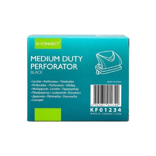 Taladrador Q-Connect KF01234 Negro Abertura 2 mm Capacidad 20 Hojas