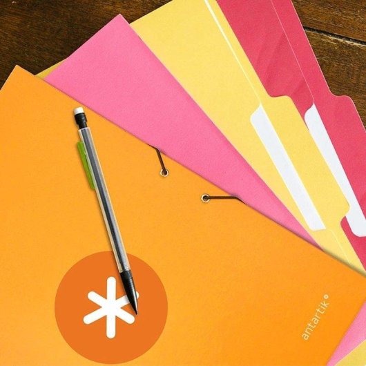Cartella A4 Liderpapel Antartik 3 Scomparti Gialla