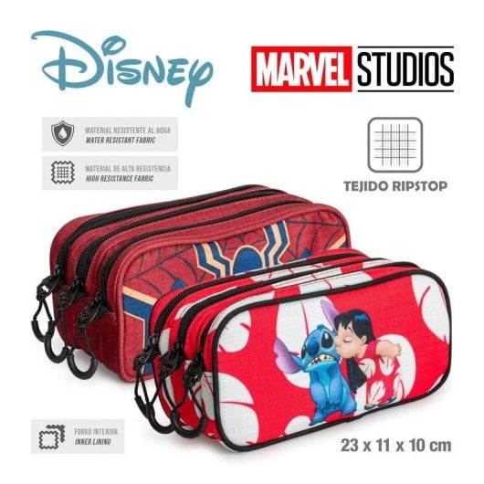 Estuche escolar triple Karactermania ColePack EcoTrick Disney Mickey Mouse Move