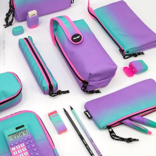 Estuche Portatodo Mini Multiusos Milan Sunset Rosa