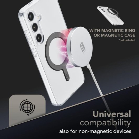 Base de Carga Inalámbrica CellularLine MAG PAD Qi2.2 25W Blanco