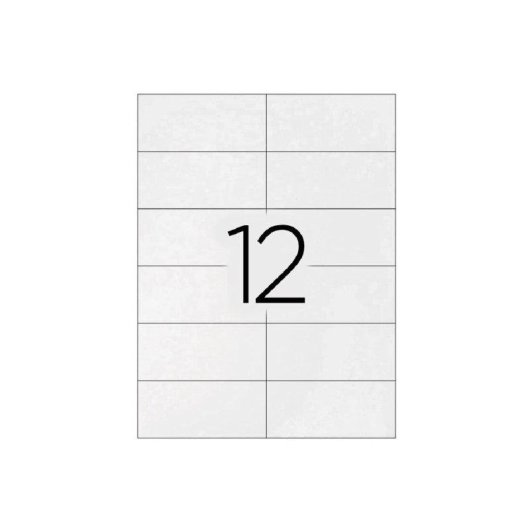 Etiquetas Adhesivas Q-Connect KF10657 A4 12 Etiquetas 105x48 mm Copia Laser Inkjet