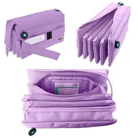 Estuche Portatodo Cuádruple Grafoplás Bits and Bobs Coral