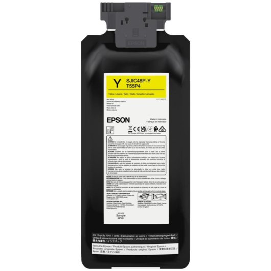 Cartucho de Tinta Epson SJIC48P-Y Amarillo 480 ml Pack Individual
