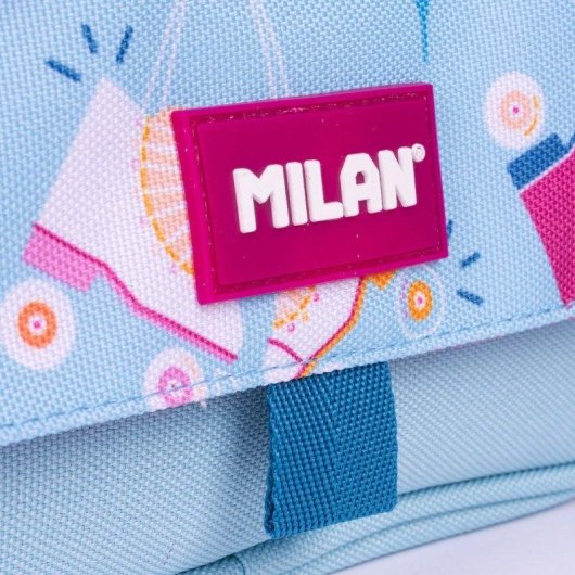 Estuche Portatodo Triple Milan Roller 2 con 4 Cremalleras y Diseño Retro