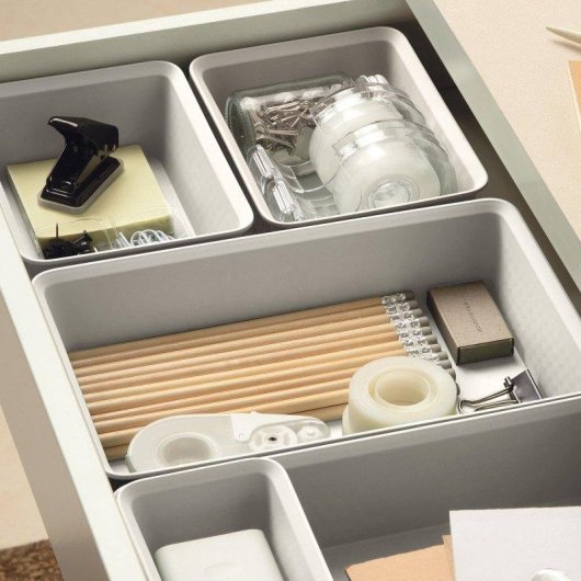 Set de 4 Organizadores de Cajones Tatay Bohol Plástico Reciclado Sky White