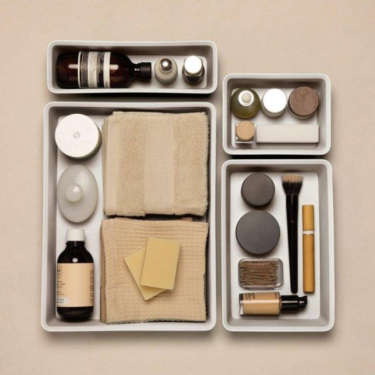 Set de 4 Organizadores de Cajones Tatay Bohol Plástico Reciclado Sky White