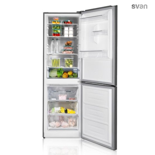 Frigorífico Combi SVAN SC185600ENFX No Frost 185,5cm 323L E Inox